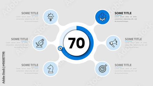Infographic design template. Creative concept with 6 steps