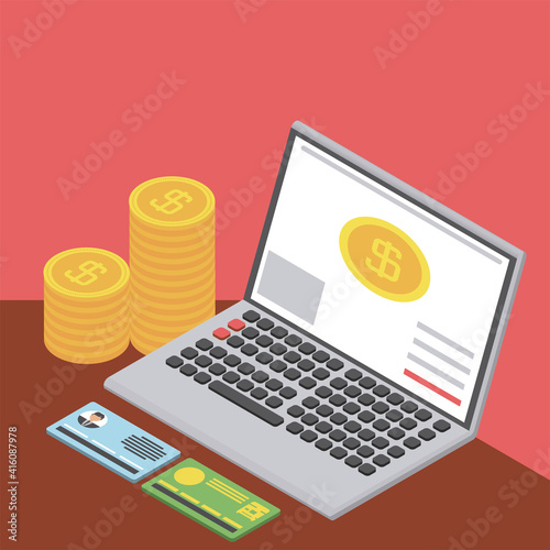 tax payment isometric