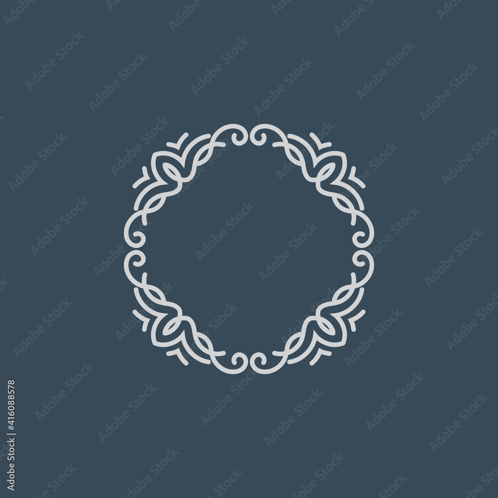 Elegant Circular Mandala Frame