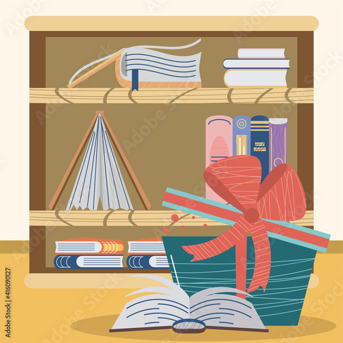 bookcase textbooks gift