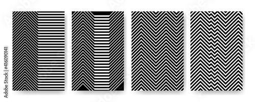 Set of geometric patterns with zigzag style for wallpaper, fabric texture, posters or banners.