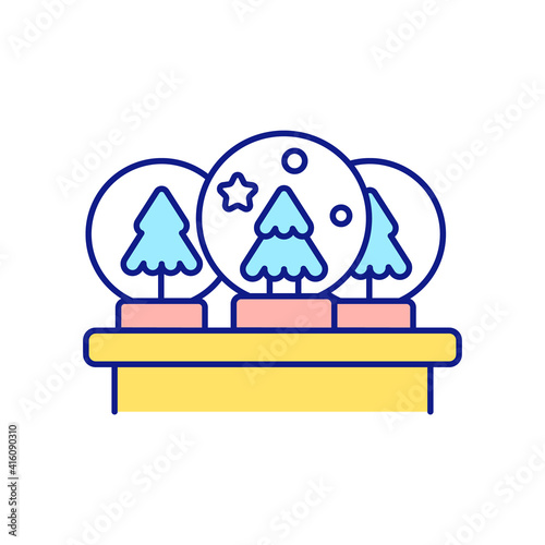 Forgetting about past purchasing RGB color icon. Too busy person. Buying owned item. Clutter personality types. Buying souvenirs and unnecessary trinkets. Isolated vector illustration