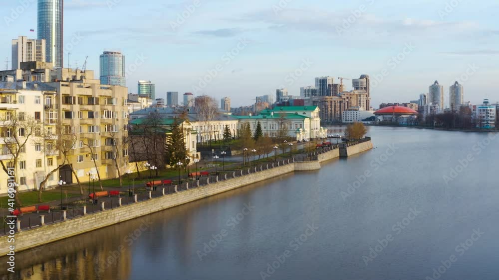 Empty city embankment during the pandemic Empty city embankment during the pandemic