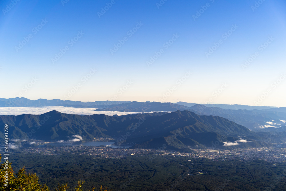 河口湖_富士山からの景色