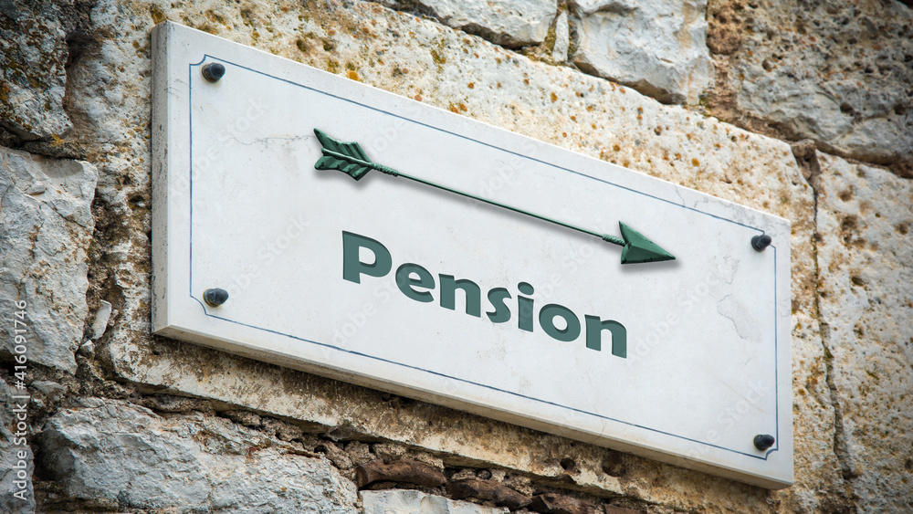 Fototapeta premium Street Sign to Pension
