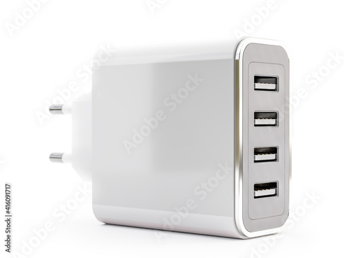 Universal four-port USB charger