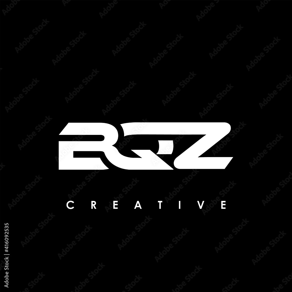 BQZ Letter Initial Logo Design Template Vector Illustration