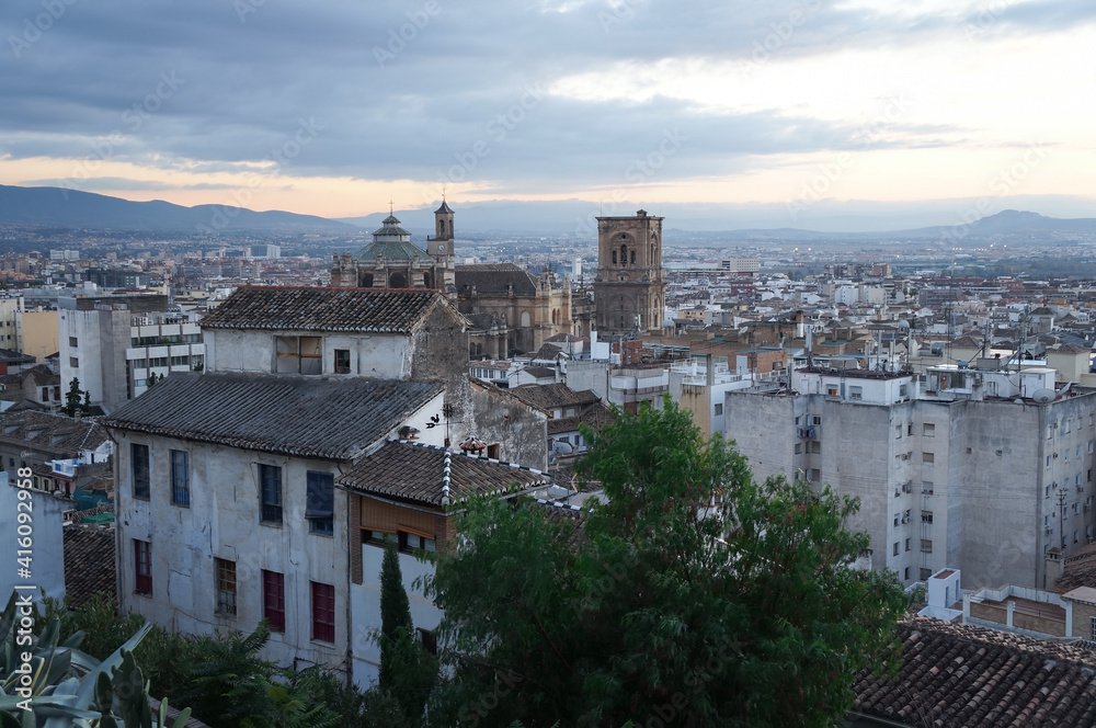 View of Granada from Albaicin, Spain