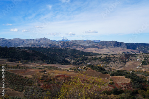 Landscape with a valley in El Tajo canyon, Ronda