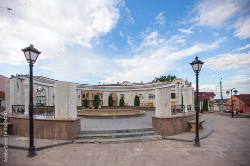 CHERNIVTSI, UKRAINE - JULY 16, 2017:  Chernivtsi, Turkish square. Saint Maria Square photo