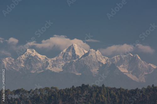 Kanshurm, Dorje Lakpa and Madiya Peak in the Himalayas photo
