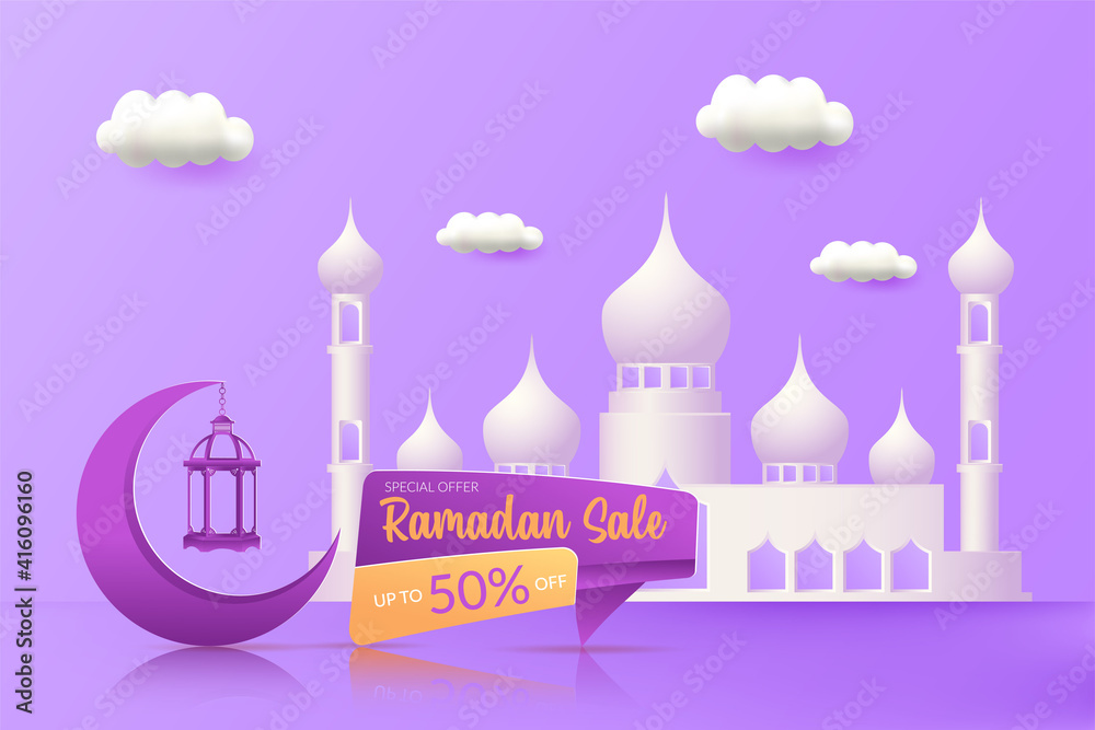 Ramadan sale ads banner design. social media post template in month ramadan. vector illustration