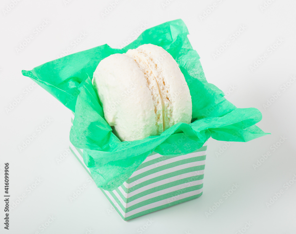 Colorful cake macaroons on a light background Colorful cake macaroons on a light background
