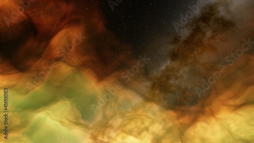 Space background with nebula and stars, nebula in deep space, abstract colorful background 3d render