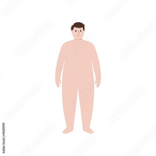 Obese man concept