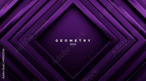 Luxury dark purple square shapes background.