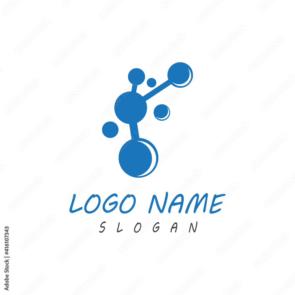 Molecule symbol logo template vector illustration design Molecule symbol logo template vector illustration design