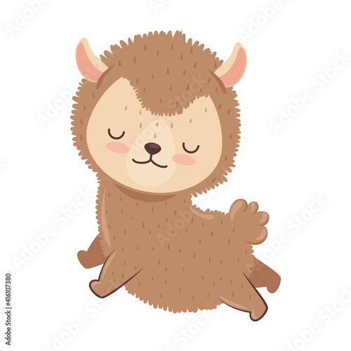 cute lovely , lamb animal character vector illustration design
