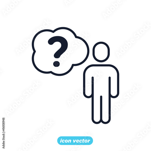 people question icon. people question symbol template for graphic and web design collection logo vector illustration