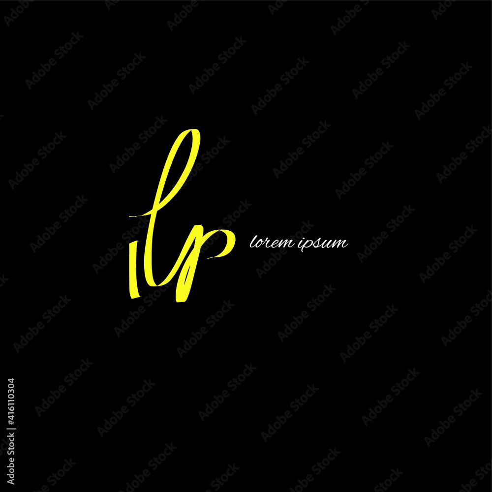 Obraz premium Initial LP beauty monogram and elegant logo design