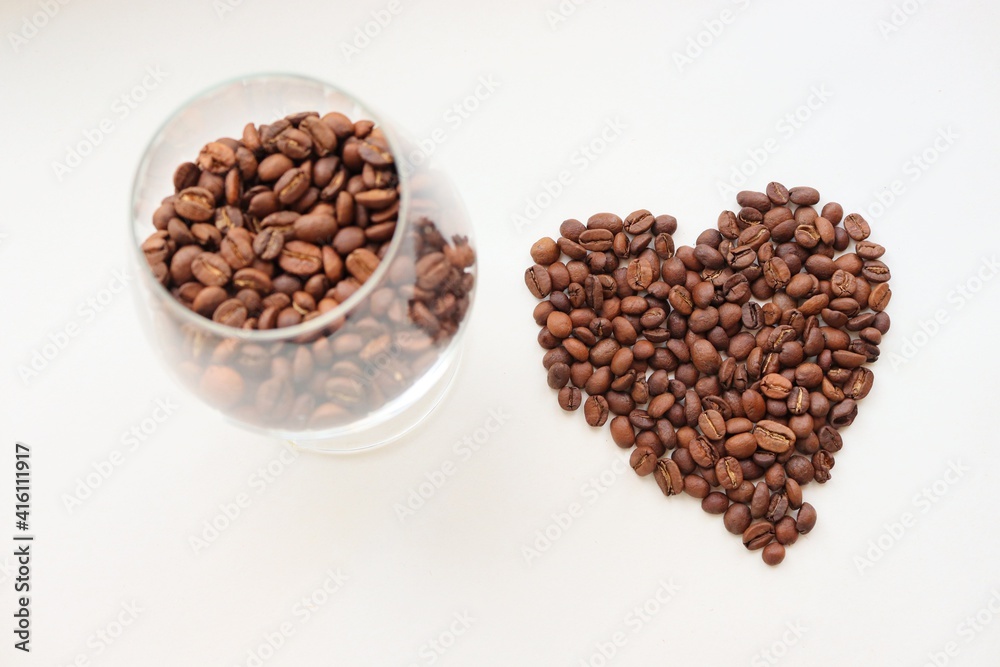 Coffee beans is love in the morning Coffee beans is love in the morning
