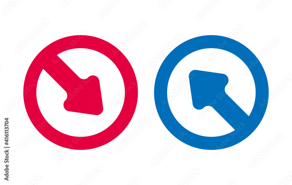 Arrow Icon Line Design Red And Blue Vector Arrow Icon Line Design Red And Blue Vector