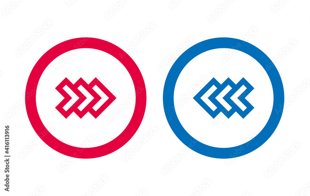 Arrow Design Icon Line Red And Blue Arrow Design Icon Line Red And Blue