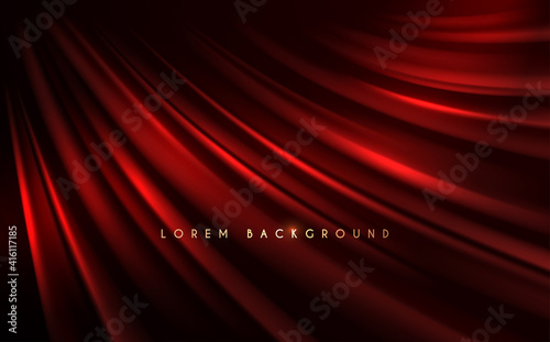 Red silk background with wave effect