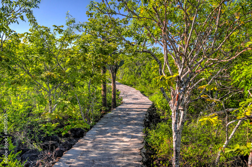 Walkways and paths in San Cristobal in the Galapagos