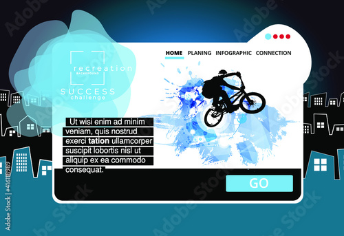 Sport concept for internet banners, social media banners, headers of websites, vector illustration 