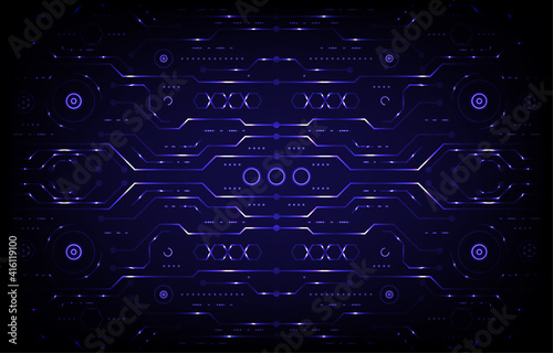 Futuristic Circuit Element Vector Illustration, Innovation Concept, Abstract Technology Background, Futuristic High-Tech, Sci-fi Digital In Circuit With Digital Data Connection System And Electronic