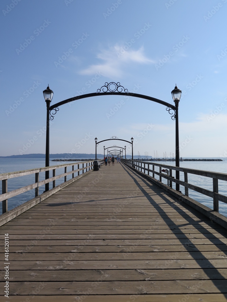 the pier in White Rock, British Columbia, Canada, August Stock