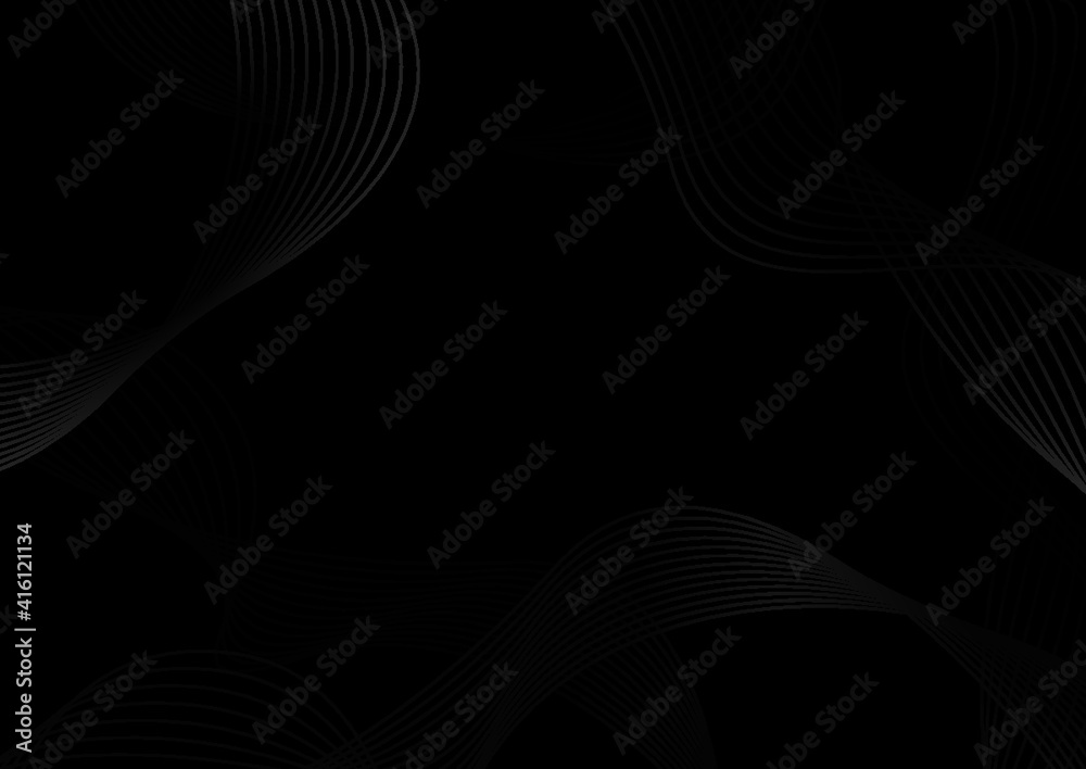 fondo elegante color negro con olas de lineas degradadas