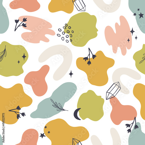 Abstract seamless pattern, digital repeating background for fabric, textile, scrapbook paper, wallpaper, surface design, wrapping paper