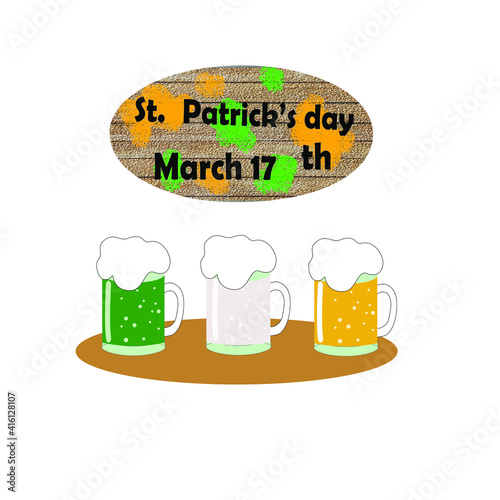 St Patricks green beer.