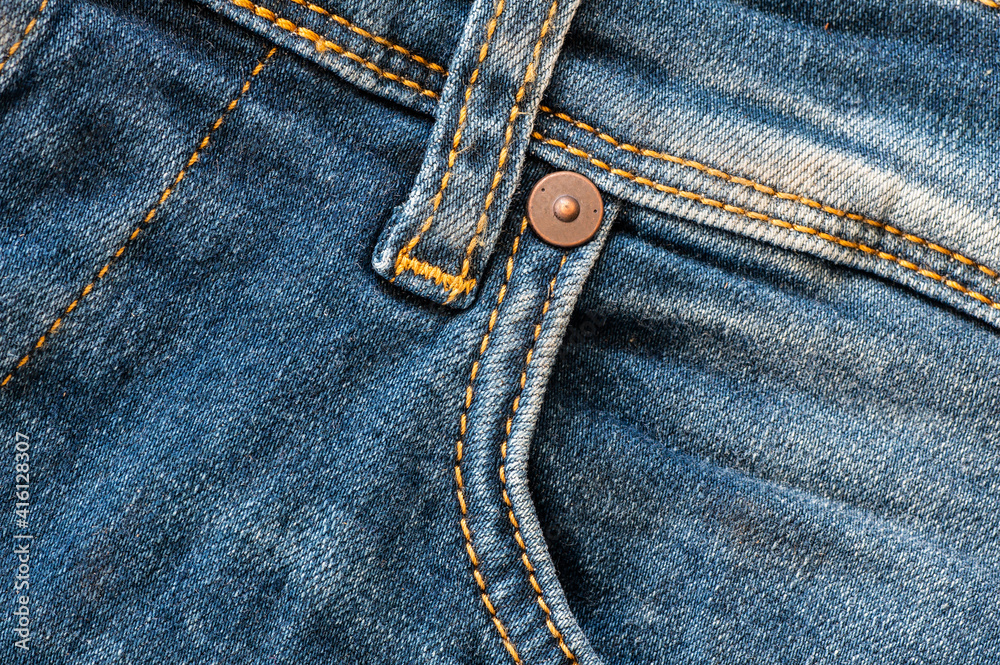 Denim jeans pattern, close up textured jean background, detailed fabric texture Denim jeans pattern, close up textured jean background, detailed fabric texture