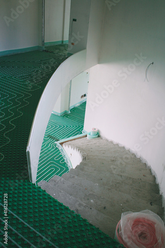 house yard with underfloor heating. photo