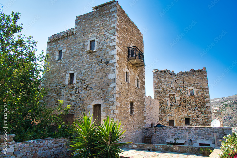 The abandoned village of Vathia, located on the Mani peninsula, is famous for the tower houses