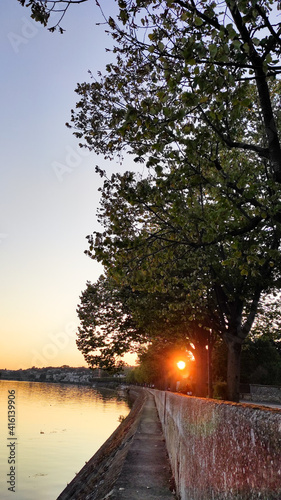 Wallpaper Mural Evening on the river Torontodigital.ca
