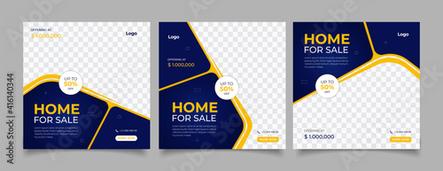 Real estate instagram social media post web banner