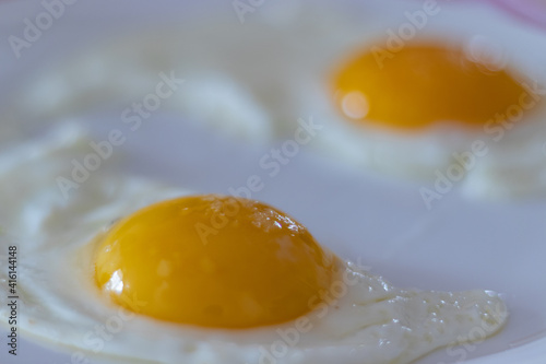 Fried eggs in a plate