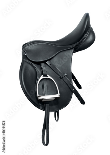 Tableau sur toile Horse saddle is isolated on a white background