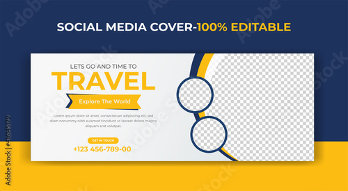 Corporate business facebook timeline cover banner design template fully editable