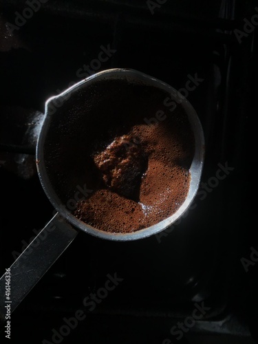 Coffee on the dark background 