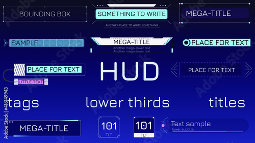 HUD tags elements lower thirds titles bounding box
