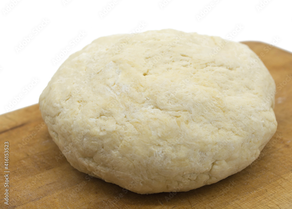 Dough ball on a board Dough ball on a board
