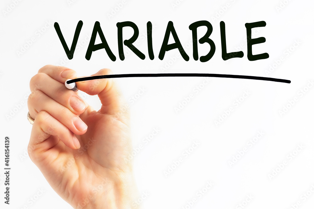 Hand writing inscription VARIABLE with marker, concept, stock image Hand writing inscription VARIABLE with marker, concept, stock image