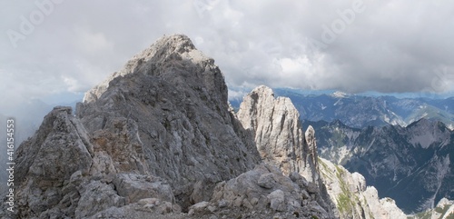 Bild auf Leinwand the top of Jôf di Montasio mountain in the Julian Alps in Italy