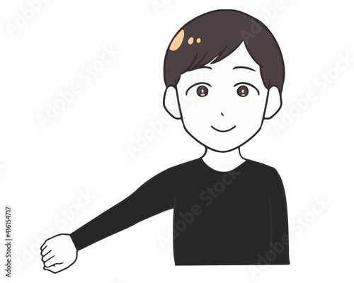 肌着　長袖　黒　男性