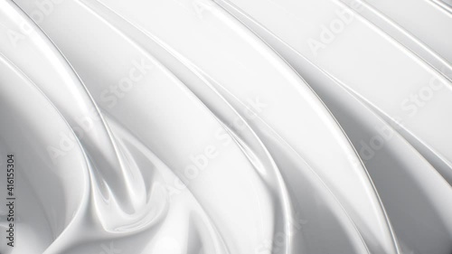 Abstract background luxury cloth or liquid wave. Mockup white background, Silk cloth or Satin  material Abstract white elegant wallpaper design. Seamless loop animation